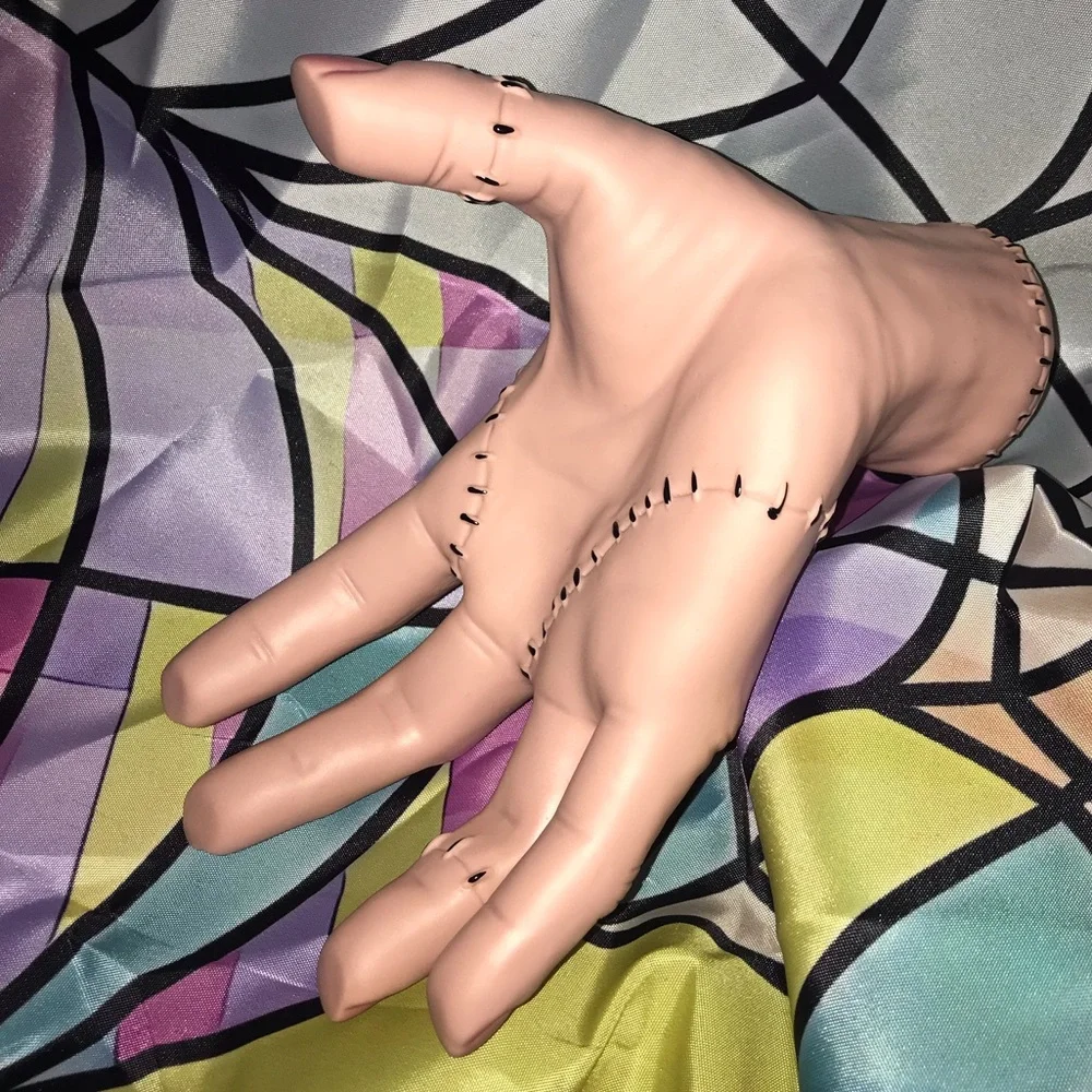 Wednesday Addams Flag/Backdrop and “Thing” Set (VERY gently used) - Picture 7 of 9